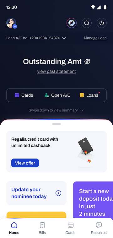 Standalone Loan dashboard